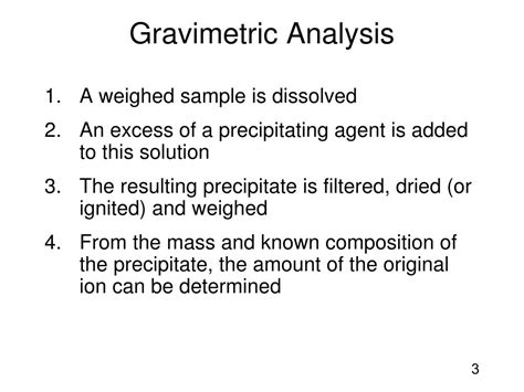 gravimetric method of analysis slideshare|gravimetric calculations and solutions.